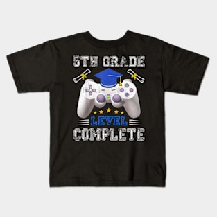 Fifth Grade Level Complete Graduation Class 2024 Boys Gamer Kids T-Shirt